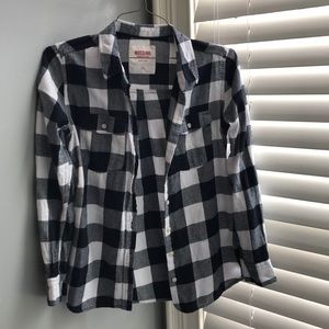 BLACK/WHITE FLANNEL